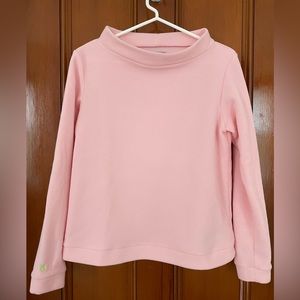 Dudley Stephens Vello Fleece Boatneck Top Pink, women’s small.